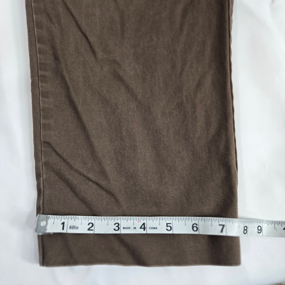Vintage Talbots Petites Pants Womens 12P Brown Stretch Chinos Grandpacore Y2K - Picture 9 of 11